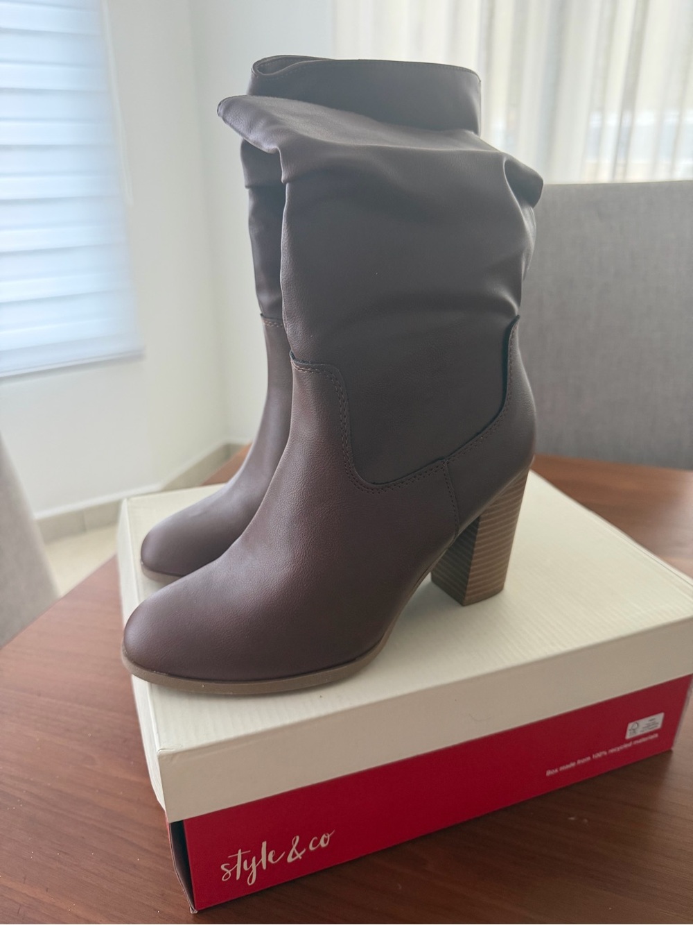 (New) Style & Co. Brown Heel Boots Size 7